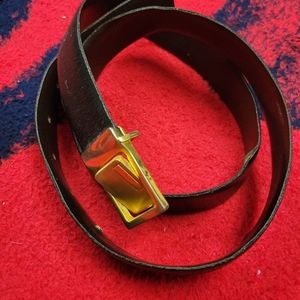 Vintage Christian Dior Thin Leather reversible Belt  Sz 32